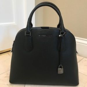 NWT Michael Kors Blk Lg Adele Dome Satchel $378